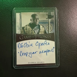 2022 Game of Thrones Die komplette Serie 2 DeObia Oparei Aufschrift Autogramm - Bild 1 von 2