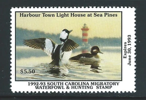 Bigjake: #SC-12, 5,50 $ Buffleheads, 1992 South Carolina Duck Stamp - Bild 1 von 1