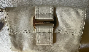 NWT Dana Buchman HandbagBone Leather Pebbled Wristlet Gold Hardware 8x5.5"Zebra - Picture 1 of 9