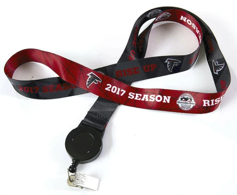 NEW ~ ATLANTA FALCONS NFL TEAM RETRACTABLE SECURITY ID TICKET HOLDER LANYARD Cover