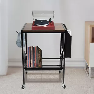 2 Tier Media Mobile Shelf DVD Tower Rack Game CD Display Organizer Stand Holder - Picture 1 of 23