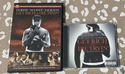 Get Rich or Die Tryin DVD Widescreen Paramount Soundtrack CD Interscope 50 Cent - Image 1 of 4