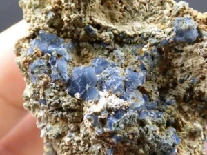 FD MINERALS: Natural BLUE QUARTZ on matrix - Malaga - Andalucia - Spain - mal 29 - Picture 1 of 12