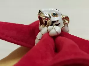 ANELLO TIGRE IN ARGENTO PLACCATO ORO 18 KT. IMPORTANTE: LEGGERE LA DESCRIZIONE - Foto 1 di 10
