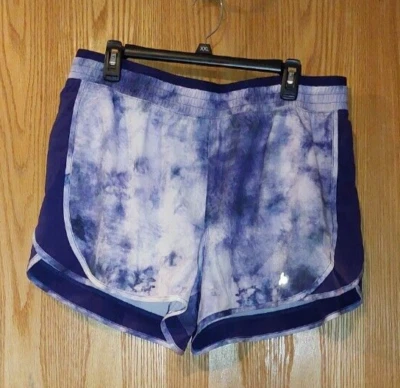 NWT Women's Tek Gear Core Woven Shorts Purple Tie Dye Mid Rise XL -3329 - Image 1 of 4