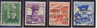 Switzerland Briefmarken Scott #B96 bis B99, gebraucht