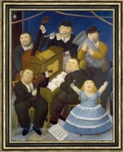 Hand-painted Oil painting Reproduction Fernando Botero concert on canvas - Picture 1 of 2