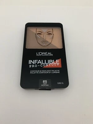 L'OREAL INFALLIBLE PRO-CONTOUR Contour & Highlight Palette No.815 Deep 0.24oz/7g - Image 1 of 2