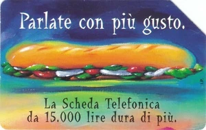 carte telefoniche - Parlate Con Più Gusto - Panino -italia da L.10000 Technicard - Picture 1 of 1
