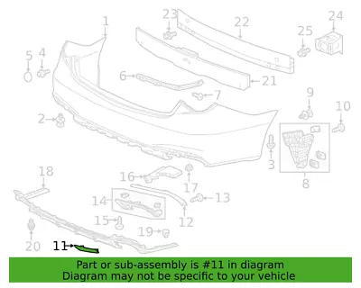 Honda 33505-TR0-A51 Right Rear Reflector for 13-15 Civic Sedan 18-20 Acura RLX Foto 1 de 2