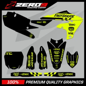 KIT DE GRÁFICOS YAMAHA MOTOCROSS CALCOMANÍAS MX: YZ YZF 85 125 250 450 FAST-H NEGRO/YEL-F - Imagen 1 de 1