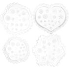 4pcs Silicone Flower Resin Molds for Jewelry & Manicure
