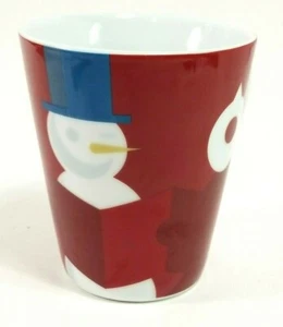 2012 Starbucks Christmas Coffee Mug artistic geometric singing snowman 14oz  - Picture 1 of 7