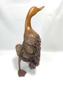 Folk Art Large Hand Carved Wood Duck Mangrove Root? Palm? Interesting Unique 18" - Picture 1 of 7