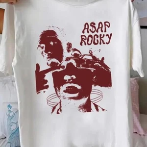 Vintage style Asap Rocky Tour rap short sleeve white color shirt KV30883 - Picture 1 of 2