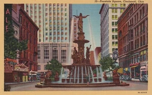 Fountain Square, Cincinnati, Ohio, 1936 --POSTAL - Imagen 1 de 2