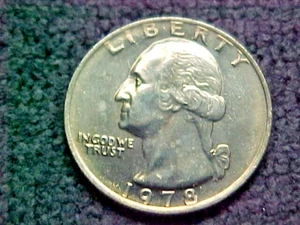 1978 P WASHINGTON QUARTER AU - Picture 1 of 2