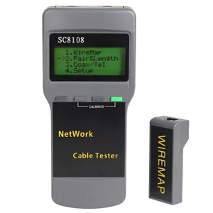 Portable Wireless Network Tester Sc8108 LCD Digital PC Data Network CAT5 RJ45 - Picture 1 of 10