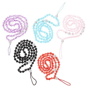  5 Pcs Mobile Phone Straps Decorative Rope Delicate Crystal Lanyard - Zdjęcie 1 z 12