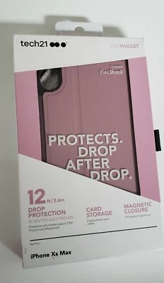 Genuine Tech21 iphone Xs Max Evo wallet Case Cover Pink - Image 1 of 2