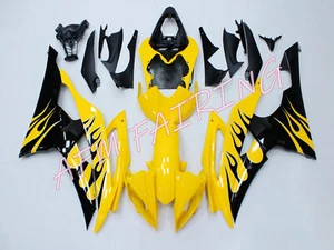 Yellow Black ABS Injection Mold Bodywork Fairing Kit Panel for YZF R6 2008-2016 - Picture 1 of 7