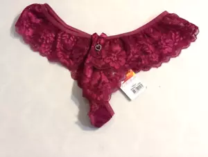 Women's NEW Brazilian Thong Size Large Hot Pink Lace Comfortable Lingerie sexy - Picture 1 of 7