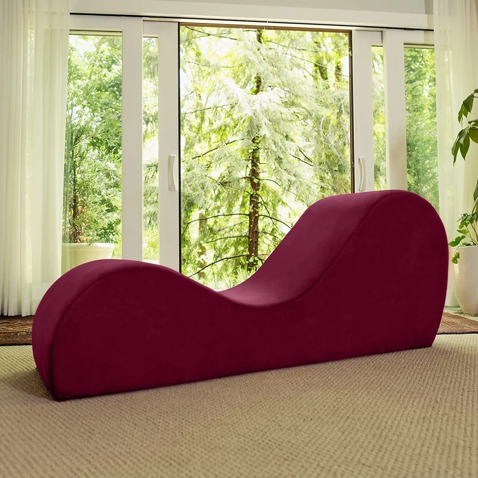 Elegante chaise lounge Avana para yoga, estiramientos y relajación - Merlot Foto 1 de 4