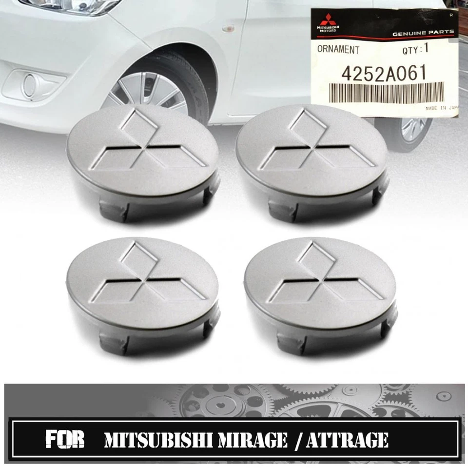 Tapacubos central de 4 piezas para Mitsubishi Mirage Attrage 2012-2016 Foto 1 de 4