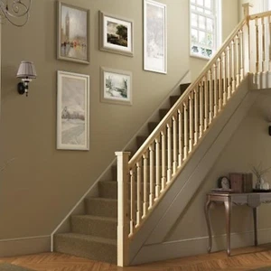 Staircase Railing Set Octagonal Balustrade Kit Stair and Landing Select Kit Type - Picture 1 of 7
