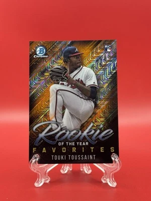 2019 Bowman Mega Box Touki Toussaint Orange Mojo Refractor /25 Rookie RC Braves - Image 1 of 3