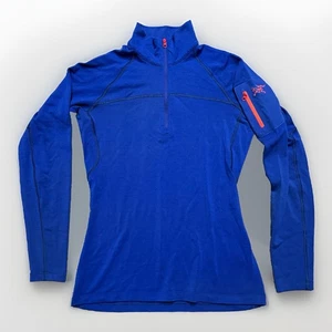 Arc'teryx Pullover Womens Medium Blue Ski Quarter Zip Stretch Base Layer 34438 - Bild 1 von 6