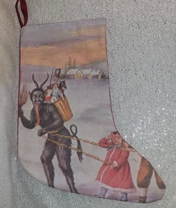 Krampus Christmas Holiday Stocking 15" - Picture 1 of 11