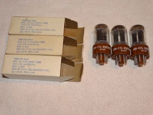 3 x JAN-CTL-6sn7wgta Tung-Sol Röhren*NOS-NIB*Very Strong Matched (7%) Trio*#D19 - Bild 1 von 8