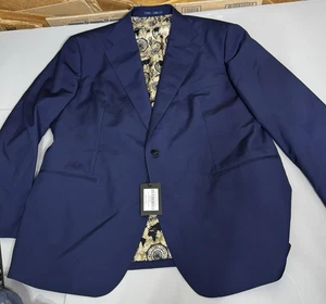 Sanvenero Suit 48 Loro Piana Mohair Kid 24 Solid Blue Two Piece New MTM Italy - Picture 1 of 23