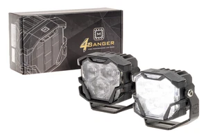 Morimoto 4Banger HXB Wide White Beam 5500K LED Pod Kit Universal Mount Closeout - Picture 1 of 24