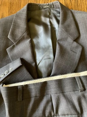 Vtg Bill Blass Black Label 46L  100% Wool Mens Jacket Pants Suit READ Size - Image 1 of 4