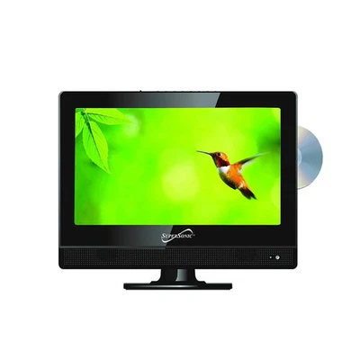 Supersonic SC-1312 13.3" FHD LED TV w/ DVD HDMI USB Portable Monitor – NEW - Image 1 of 4