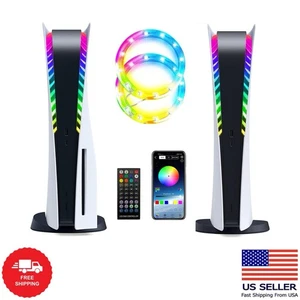 RGB LED Lichtleiste für PS5 Zubehör, Musik Sync mit 8 Farben 400+ Lighti... - Bild 1 von 7