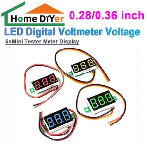 5×Mini 0.28/0.36 inch LED Digital Voltmeter Voltage Tester Meter Display - Picture 1 of 7