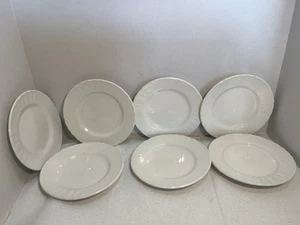 7-JC Penney Home Collection Lettuce, Pattern White 6 Inch Plates 2923 - Picture 1 of 9