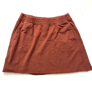 Minifalda elástica de felpa francesa roja oxidada Offline X para mujer pequeña - Imagen 1 de 8