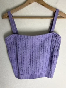 Maglione Ralph Lauren vintage M viola maglia cavo canotta y2k preppy vecchi soldi - Foto 1 di 4