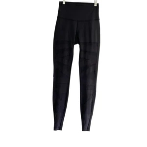 Lululemon Wunder Under Tech Mesh Banded High-Rise Leggings Gr. 4 schwarz Yoga Gym - Bild 1 von 7