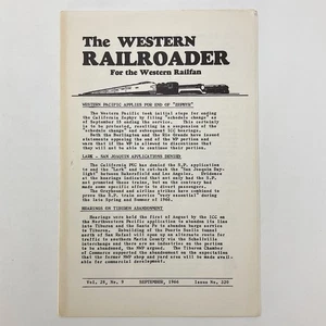 The Western Railroader Magazine September 1966 Volume 28 Number 9 Issue 320 - Imagen 1 de 9
