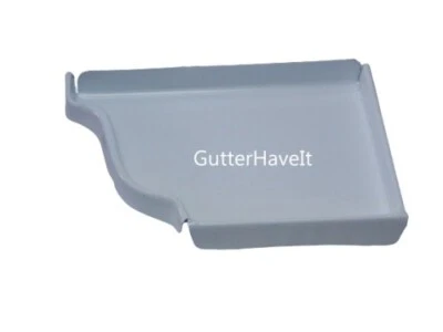 Tapa de extremo derecho de canalón de aluminio de 1-6 pulgadas blanca Foto 1 de 3