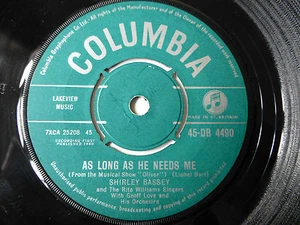 SHIRLEY BASSEY As Long As He Needs Me 1960 7" Vinyl Single. - Bild 1 von 2