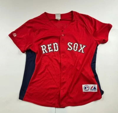 Boston Red Sox MLB "#15 Dustin Pedroia" Majestic Youth XL Red Sewn - Image 1 of 4