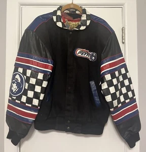 Vintage JH handsignierter Richard Petty Racing #43 Nascar Leder/Canvas Mantel Gr. M - Bild 1 von 19