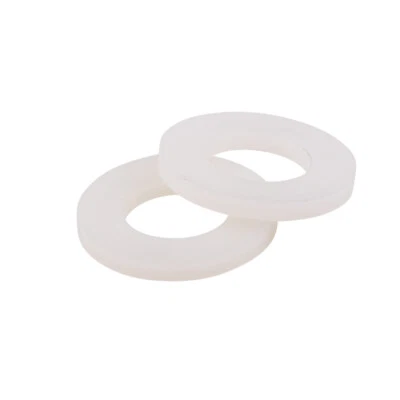 NYLON WASHERS FORM A FLAT PLASTIC WASHER SIZES M3,M4,M5,M6,M8,M10,M12,M16 - Image 1 of 3