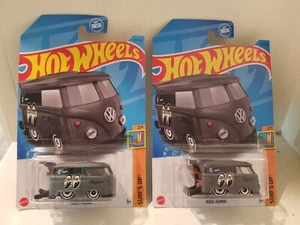 2023 Hot Wheels J Case Volkswagen Kool Kombi Mooneyes Grey Lot Of 2 - Picture 1 of 2